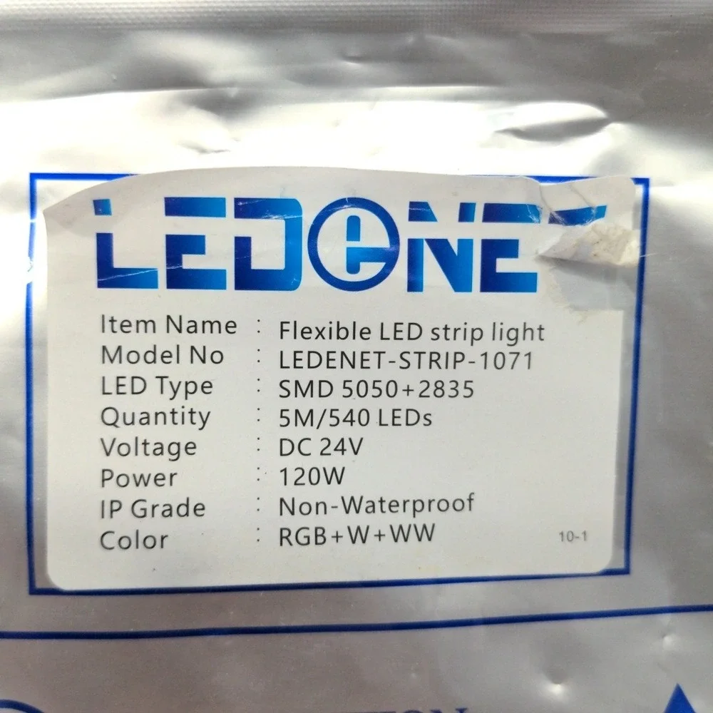 LEDENET RGB+CW+WW LED Strip Light 5M 540 LEDs 24V 120W SMD 5050+2835 Non-WP New